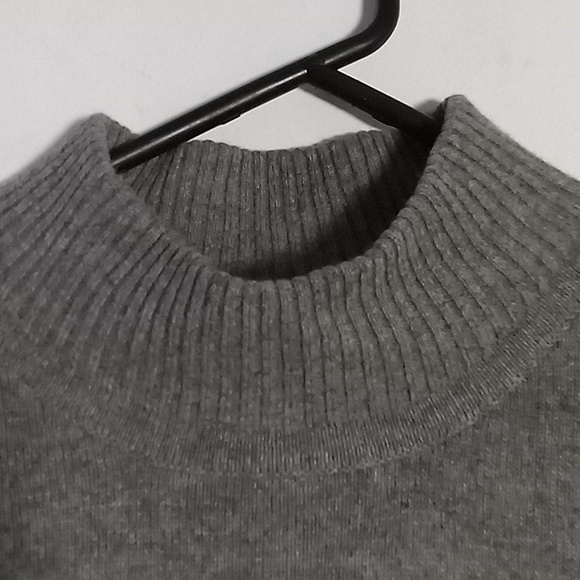 Women's light gray cashmere mock turtleneck size large casual corner signature - Picture 5 of 7